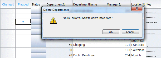 Delete Confirmation dialog