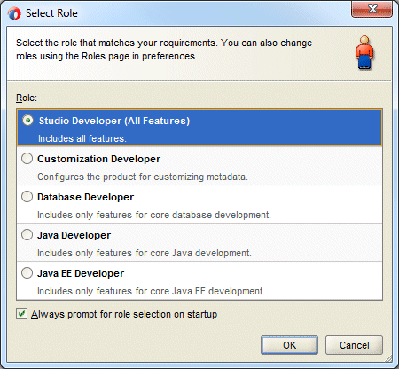 Select Role dialog