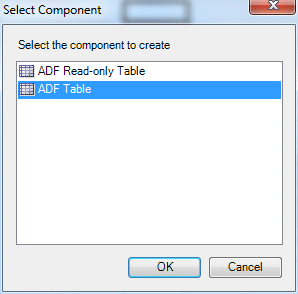 Select Component dialog