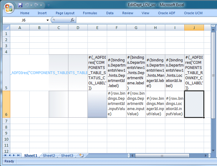 Excel worksheet 