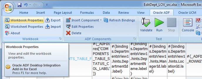Excel worksheet 