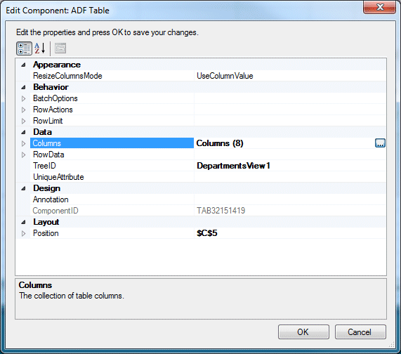 Edit Component dialog