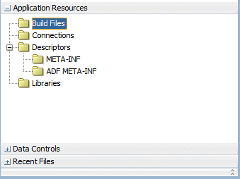 Application Resources accordion in Applications window with Descriptors node expanded