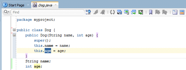 Source editor with 'age' variable highlighted in yellow.