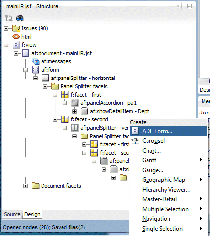 Create menu