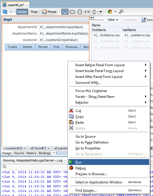 Context menu
