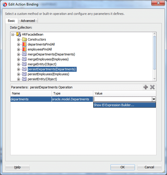 Edit Action Dialog