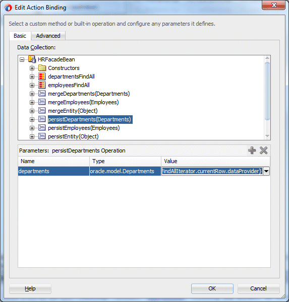 Variables dialog