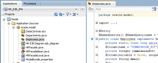 Opened Employees.java