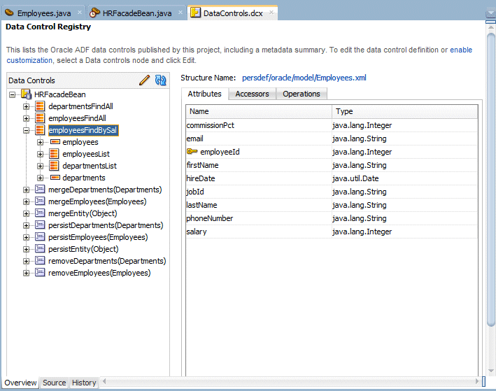 Data Control registry
