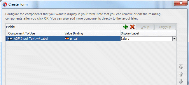 Edit Form Fields dialog
