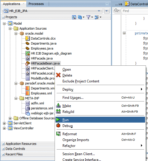 Context menu