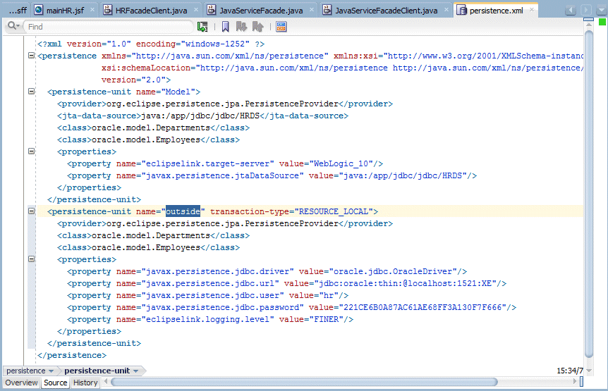 The source code for persistences