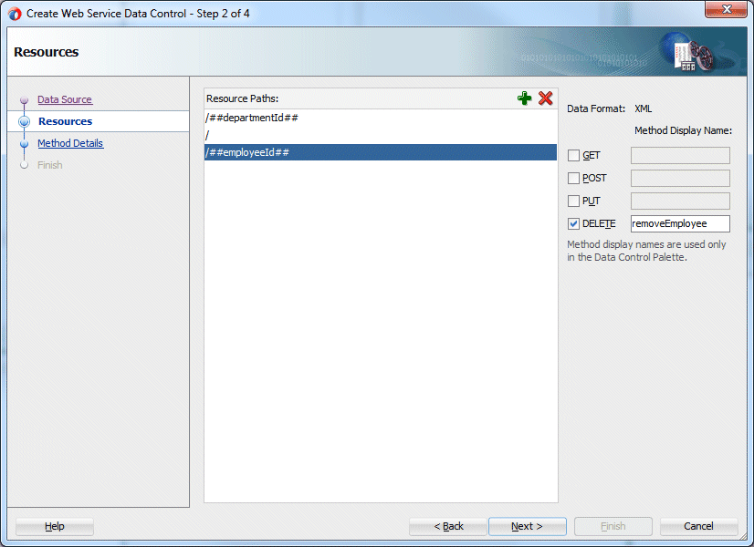 Create dialog