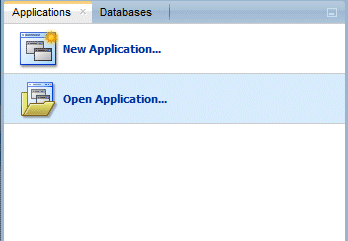 The New Application link