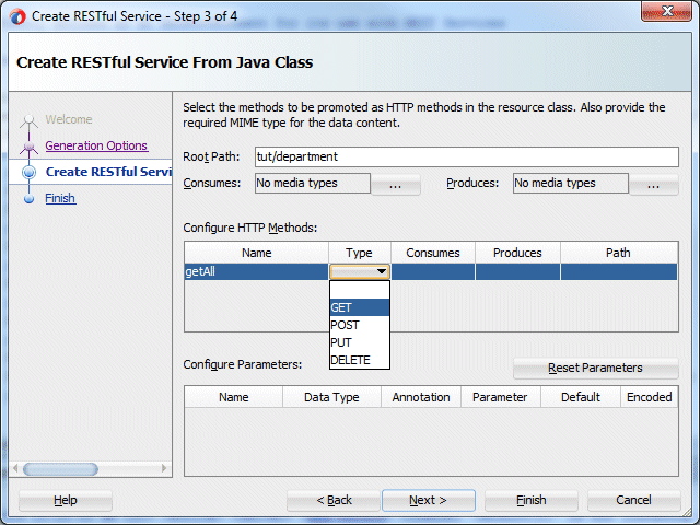 Step 3 of the Create Entities from Tables