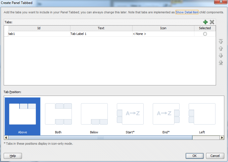 Design time view of whole of DeptEmpPage.