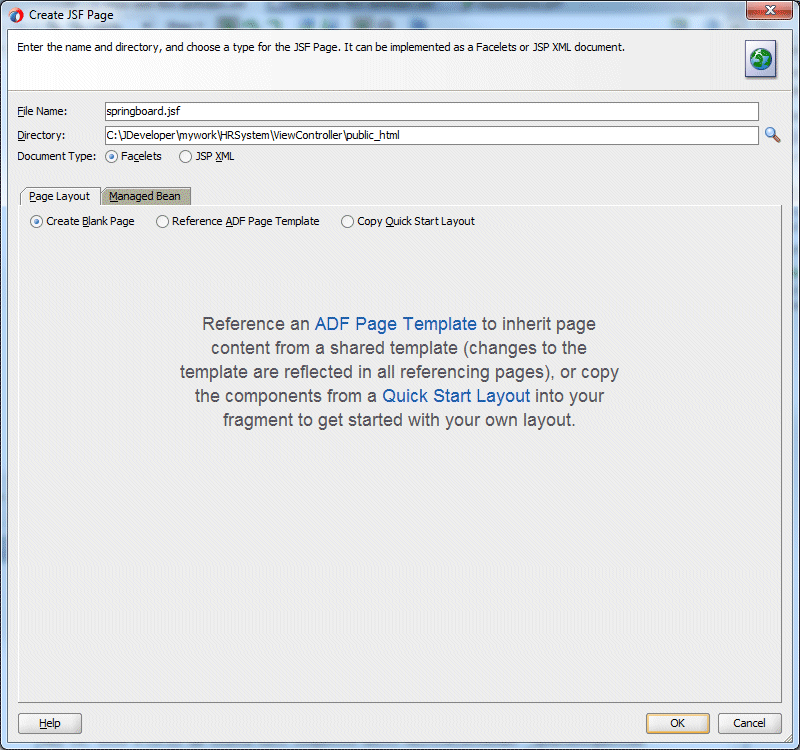 App navigator with ViewController project selected and New menu option selected in context menu.