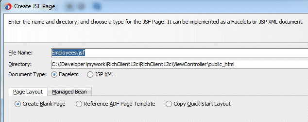 App navigator with ViewController project selected and New menu option selected in context menu.