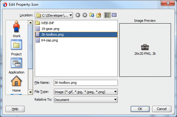 App navigator with ViewController project selected and New menu option selected in context menu.