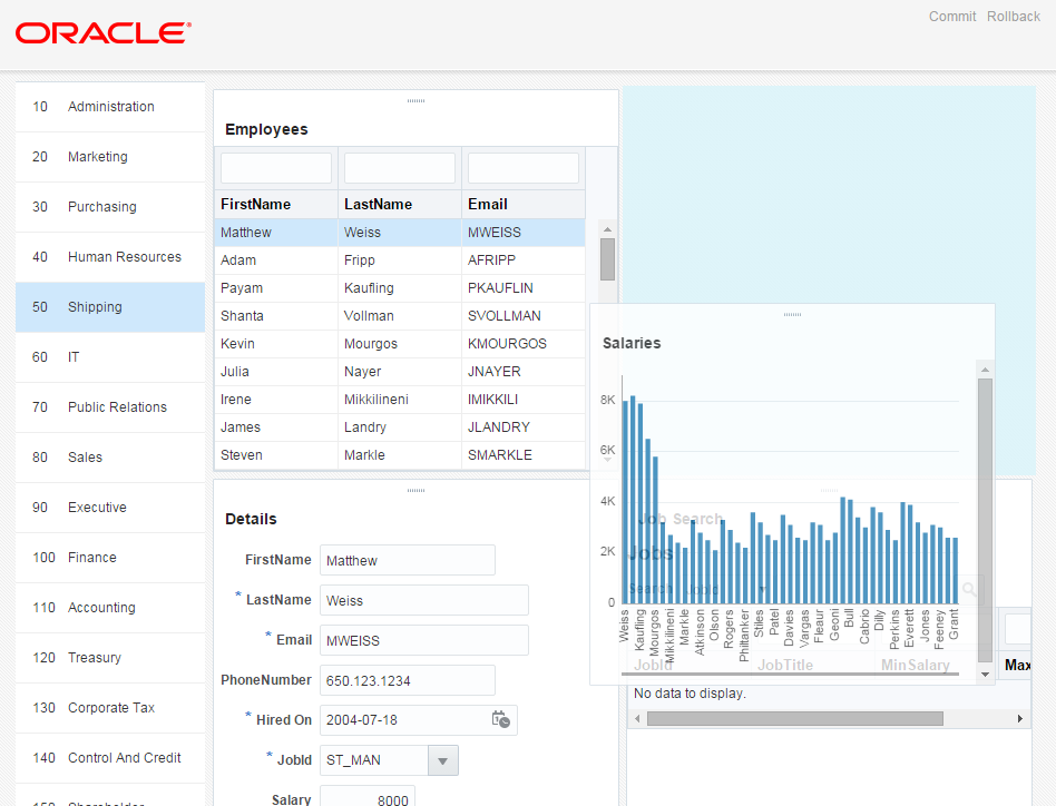This screenshot shows the browser page with panel boxes being rearranged with the help of the handle icon.