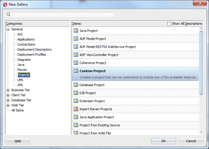 new gallery dialog