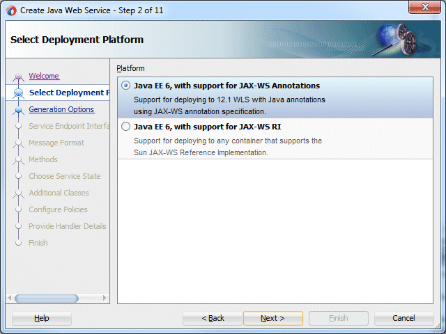 create web service wizard