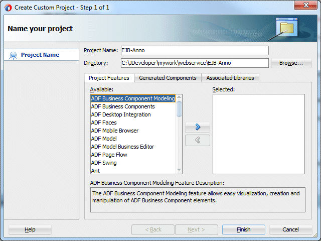 create generic project EJB-Anno