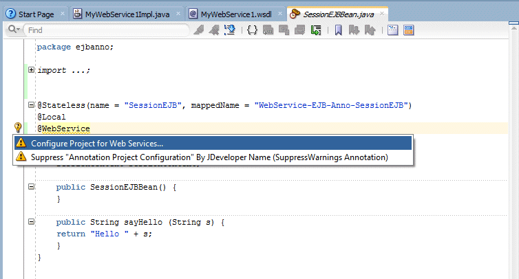 java code editor with annotations