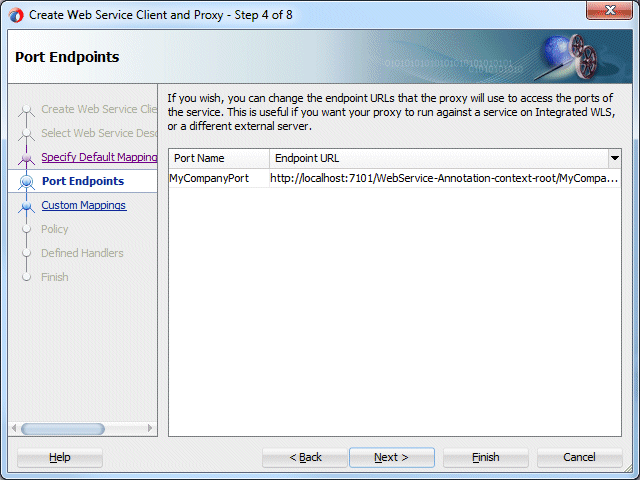 create web service proxy step 5