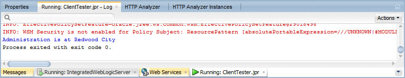 running log window
