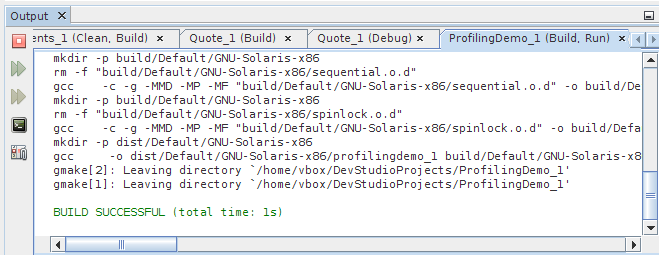 image:Output after building ProfilingDemo_1.