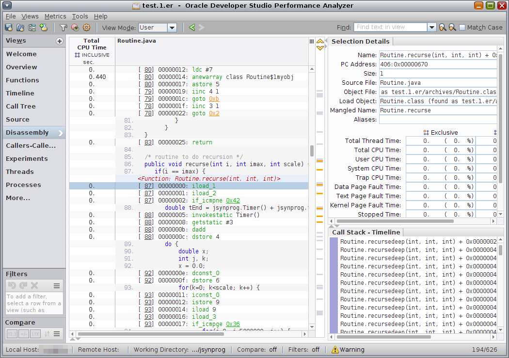 image:Disassembly view for a Java function