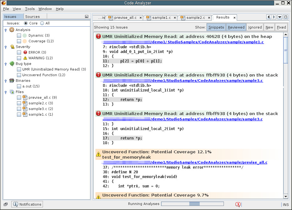 image:The Code Analyzer GUI