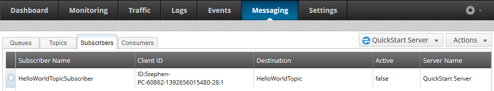 Create messaging subscriber