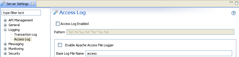 Disable access logging