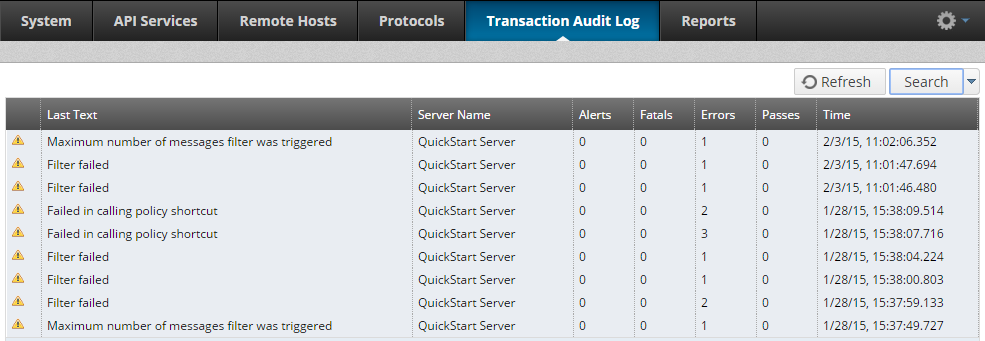Transaction Audit Log