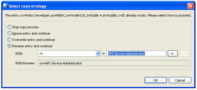 Copying Roles to RBAC Directory