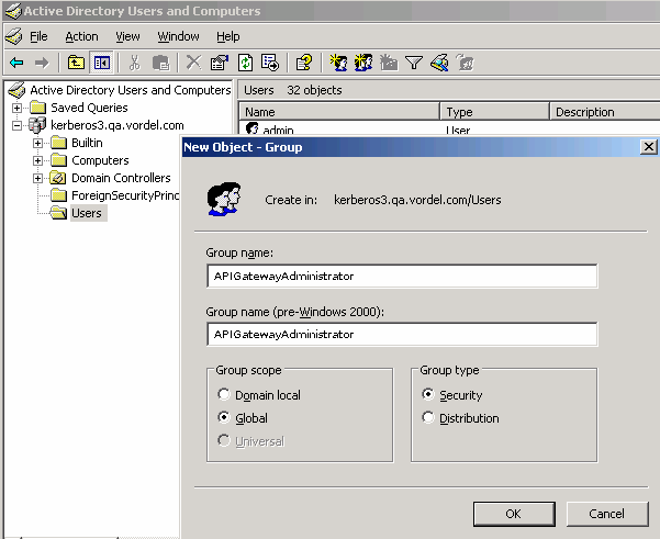 Creating an Active Directory LDAP Group
