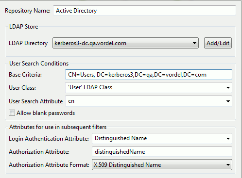 Creating an LDAP Repository