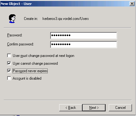 Creating an Active Directory LDAP User Password