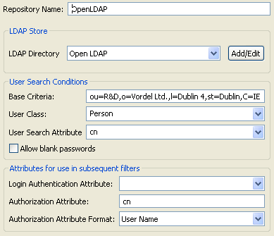 Creating an LDAP Repository
