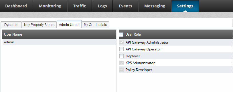 Admin Users Screen