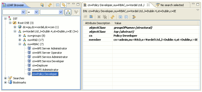 Viewing Copied Roles