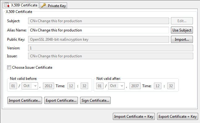Edit a Certificate