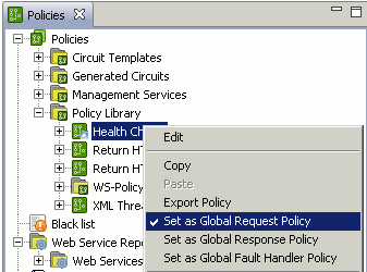 Selecting a Different Global Policy