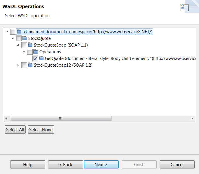 Import WSDL for SOAP web service