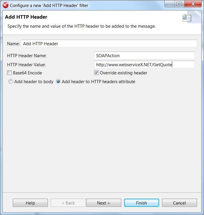 Add HTTP header