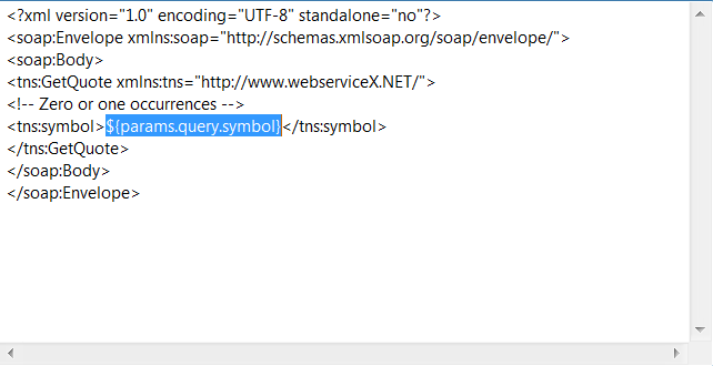 Selector string in message body