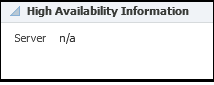 High availability information High availability information